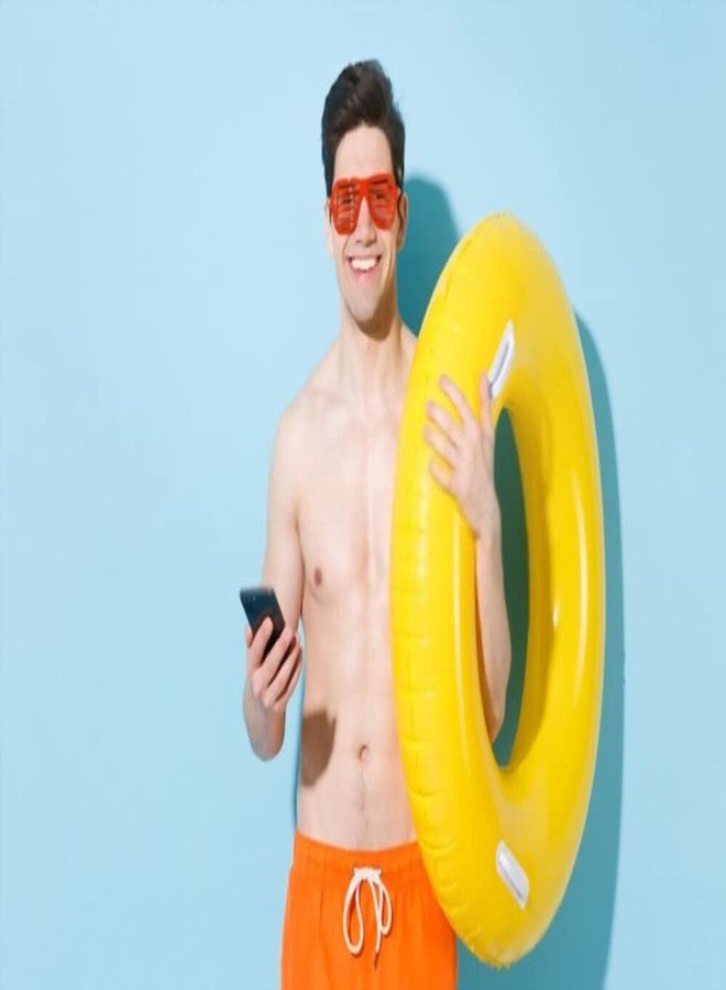Mantavya Summer Swimming Tube Ring with Handle Floating Raft Ring Raft Tube for Swimming Pool Beach Tube Ring for Adult and Kids (97 cm) - Image 2